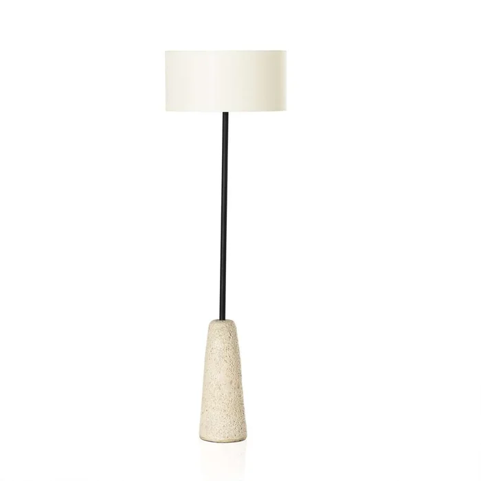 Four Hands – Ryker – Wren Floor Lamp – Reactive White Glaze – 229282-002