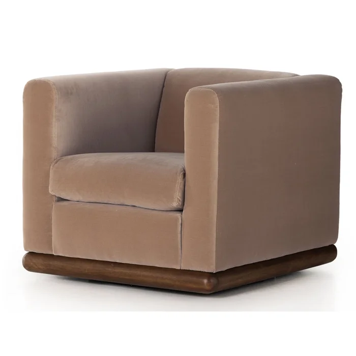 Four Hands Elizabeth Swivel Velvet Chair DSC