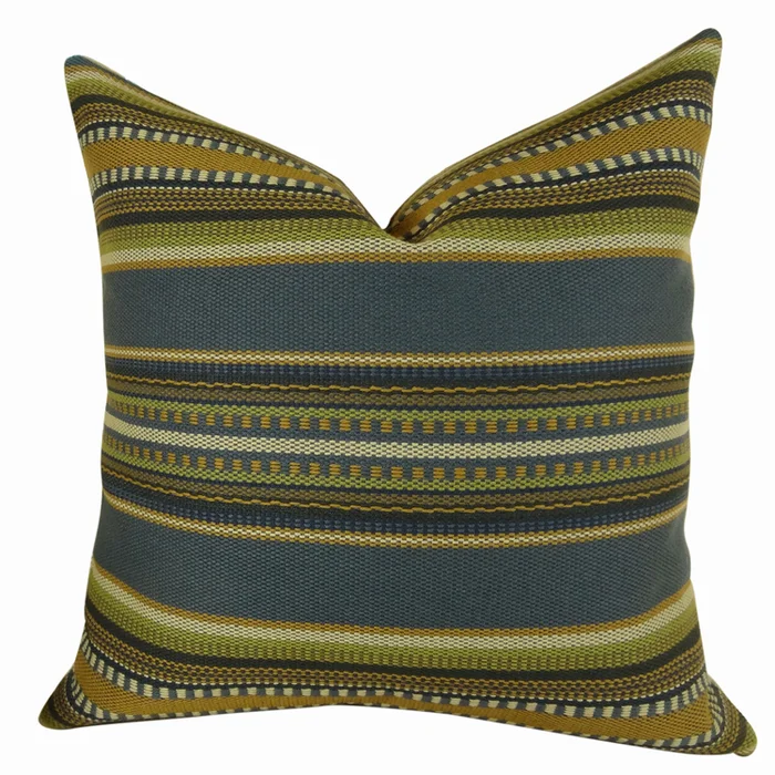 Handmade Chic Stripe Throw Pillow Down Alternative Filler USA Made