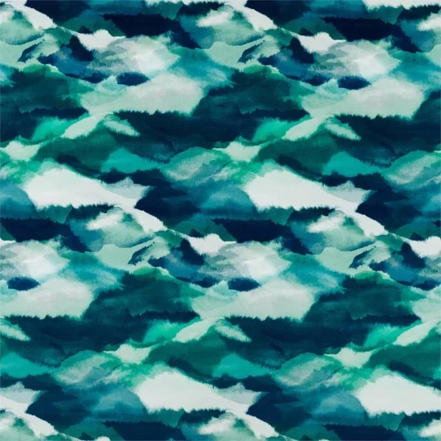 Harlequin Minako Fabric in Emerald / Zest / Marine – a Sample
