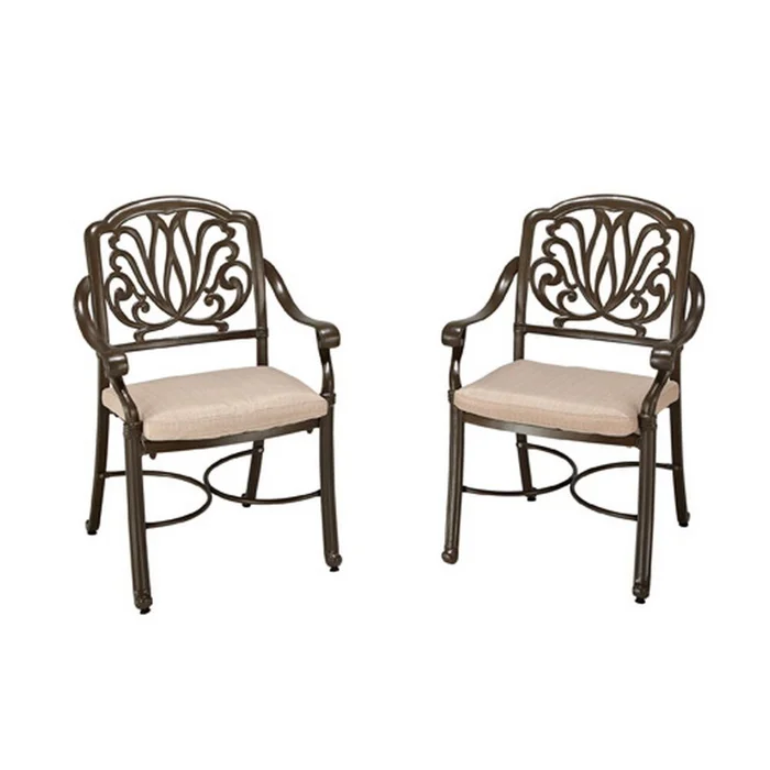 Homestyles Furniture – Capri Taupe Chair (Set of 2) – 6659-80