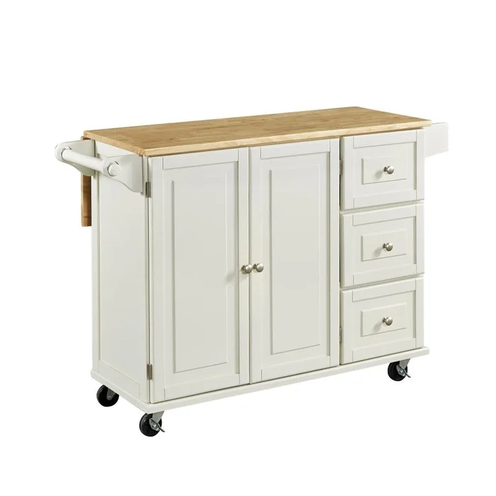 Homestyles Furniture – Dolly Madison White Kitchen Cart – 4511-95