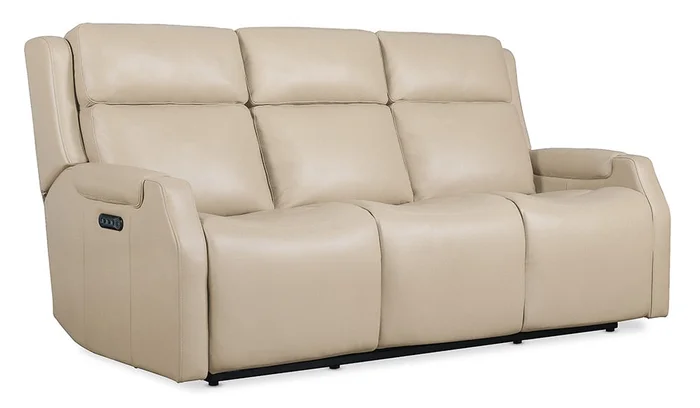 Hooker Furniture – Nelson Zero Gravity Power Sofa with Power Headrests and Lumbar in Beige – SS836-PHZL3-070