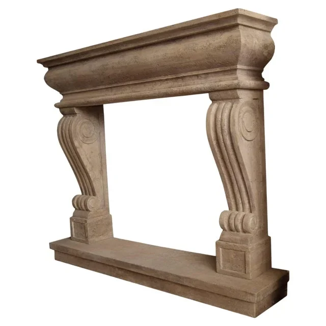 Italian Fireplace in Travertino