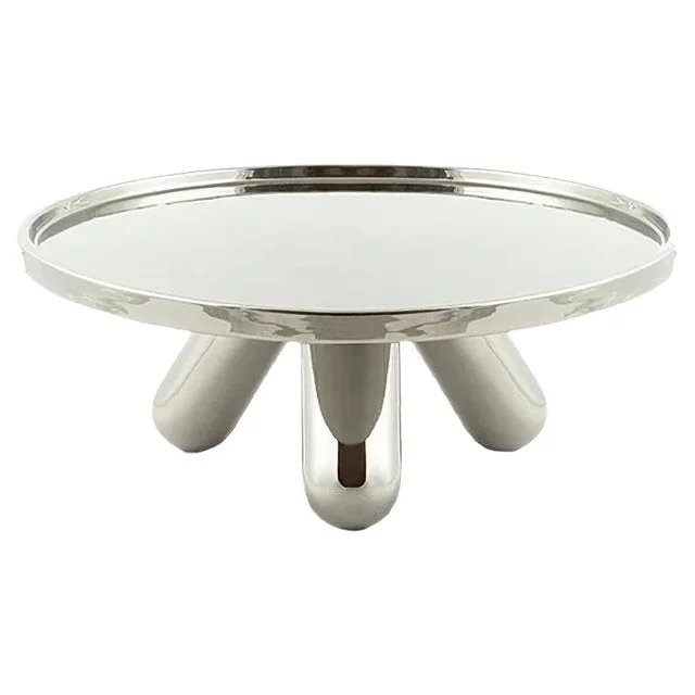 Large Gambone Ceramic Riser in Platinum by Aldo Cibic for Paola C.