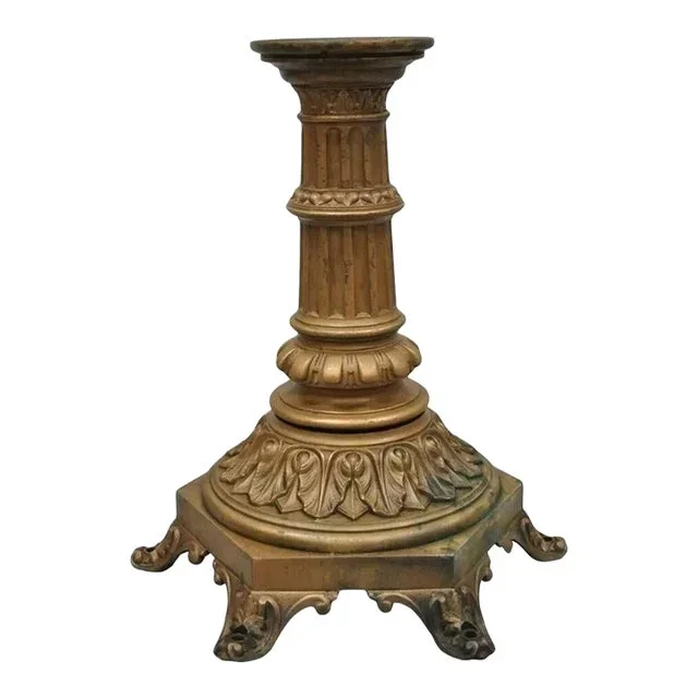 Late 19th Century Antique French Victorian Cast Bronze Empire Style Pedestal Table Base
