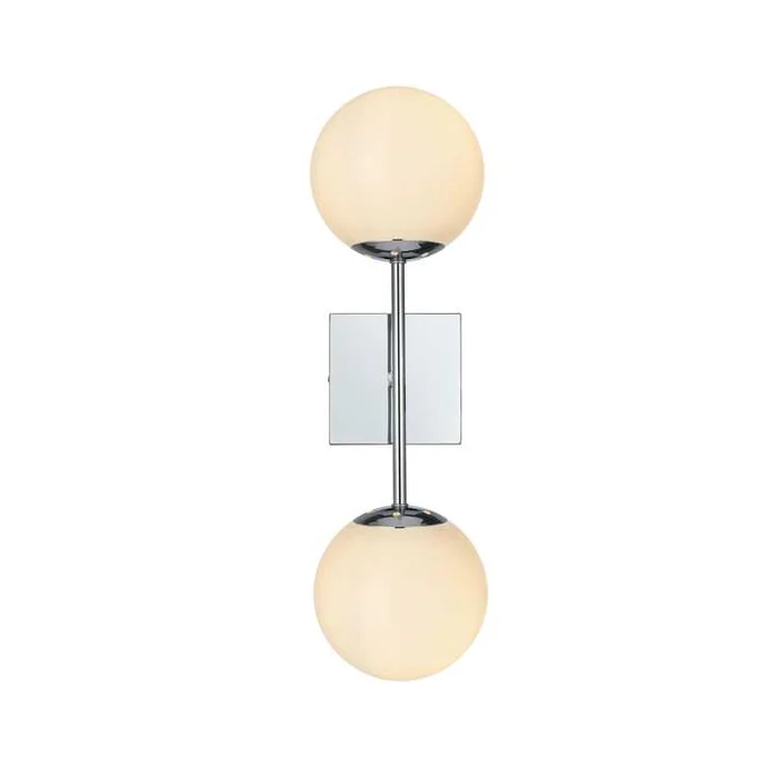 Living District Neri 6 Inch Wall Sconce White Shade in Chrome