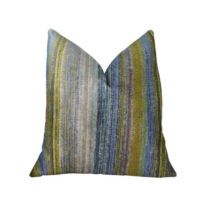 Luxury Handmade Pillow with Striped Pattern & Down Alternative Fill