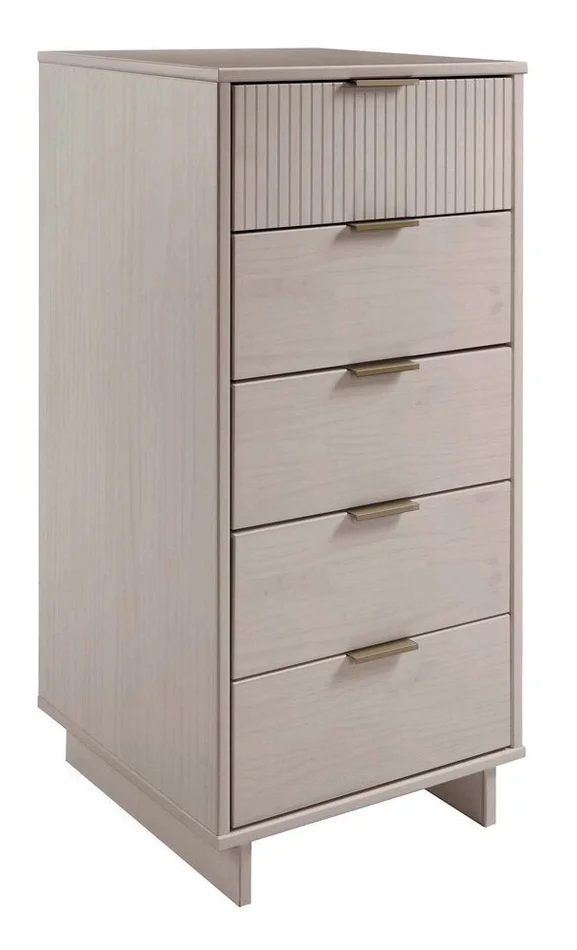 Manhattan Comfort – 3-Piece Granville Dresser Set – Tall Narrow, Standard Dresser and Nightstand with 10 Tall Narrow DresserDrawers in Light Grey – GRAN056