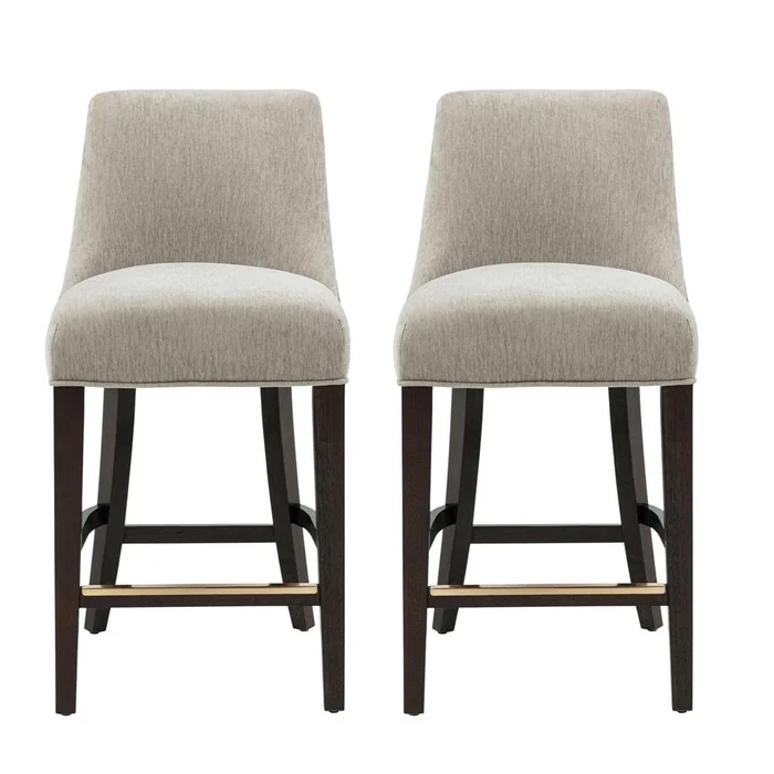 Manhattan Comfort – Beever Counter Stool in Taupe – Set of 2 – 2-CS024-TP