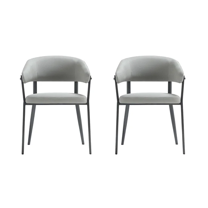 Manhattan Comfort – Belle Dining Chair in Stone Grey – Set of 2 – 2-DC099-GY