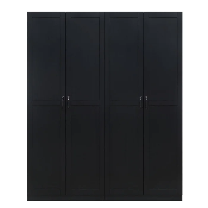 Manhattan Comfort – Cornelia Storage Closet 2.0 in Black – Set of 2 – 2-3BC-BK