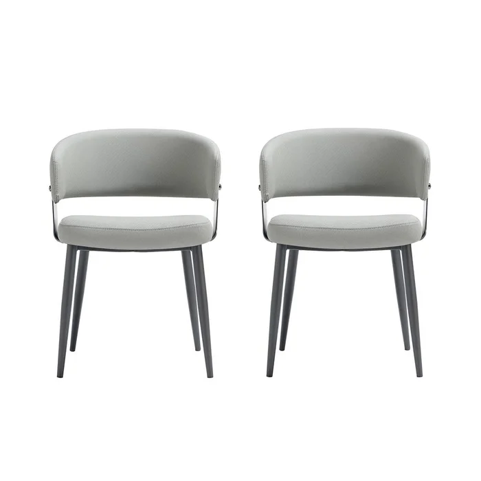 Manhattan Comfort – Luce Dining Chair in Stone Grey – Set of 2 – 2-DC097-GY