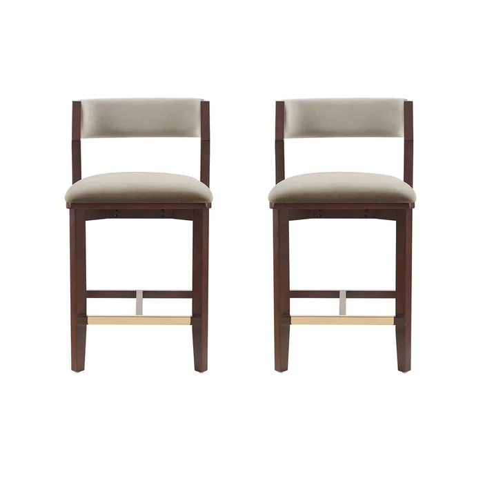 Manhattan Comfort – Patricia Counter Stool in Linen – Set of 2 – 2-CS023-LN