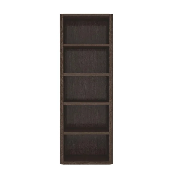 Manhattan Comfort – Rivington 28in Open Bookcase in Dark Walnut (5-Shelf) – BC003-BR
