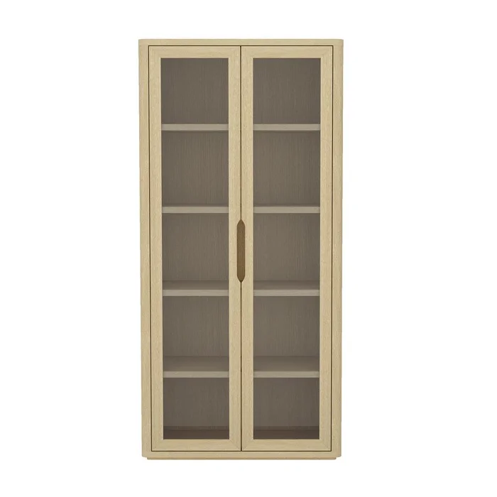Manhattan Comfort – Rivington 38in Bookcase Cabinet in Natural Oak (5-Shelf) – BC005-NA