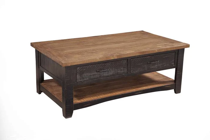 Martin Svensson Home – Rustic Coffee Table, Antique Black and Honey Tobacco – 890125
