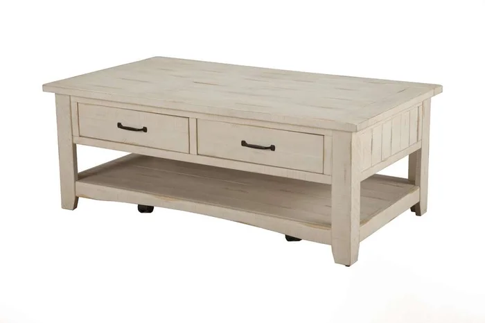 Martin Svensson Home – Rustic Coffee Table, Antique White – 890123