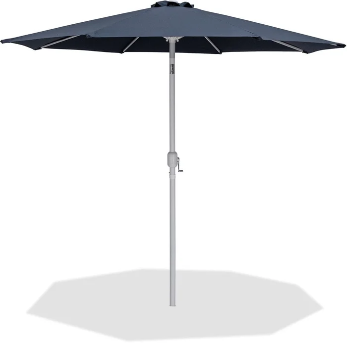 Meridian Furniture – Fiji Grey Fabric Patio Umbrellas – 55015Grey-U