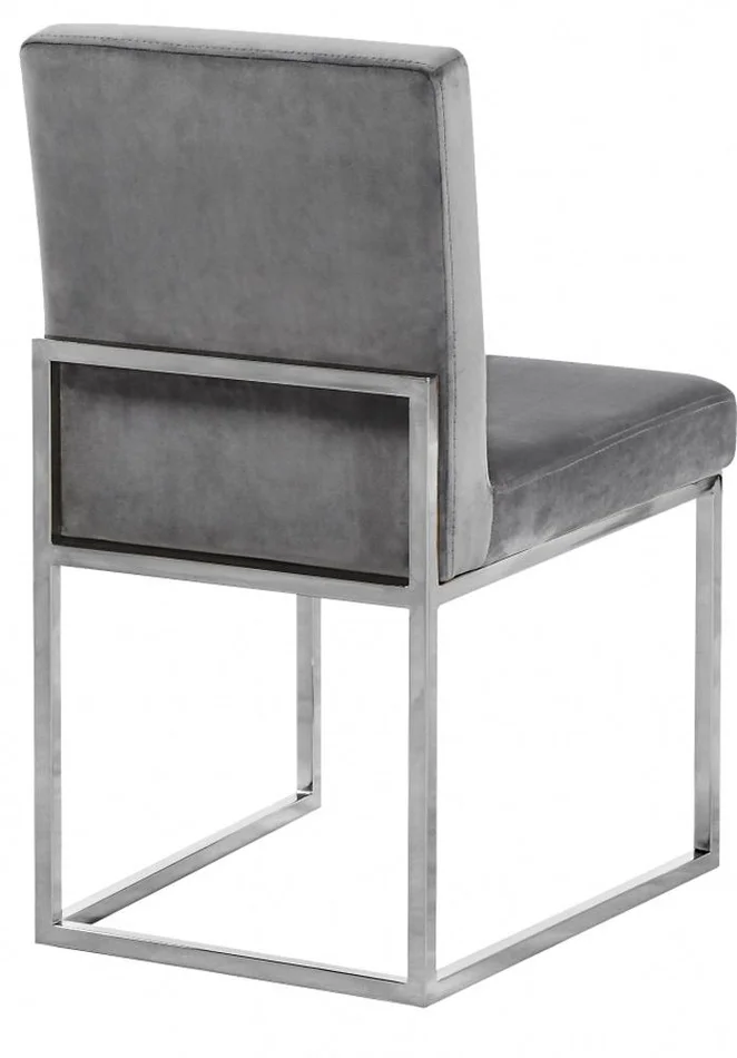 Meridian Furniture – Giselle Grey Velvet Dining Chair (Set of 2) – 779Grey-C