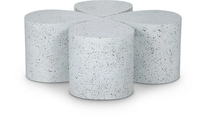 Meridian Furniture – Petal White Coffee Table – 4pc – 99088White-CT-4PC
