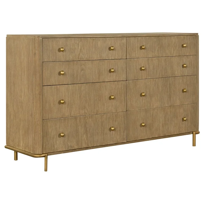 Mid Century Modern 8 Drawer Sand Wash Dresser – Coaster