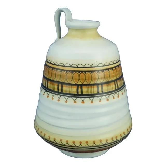 Mid-Century Modern Ceramic Jug Vase with Geometric Decor by Diodoro Cossa, Italy, 1950s