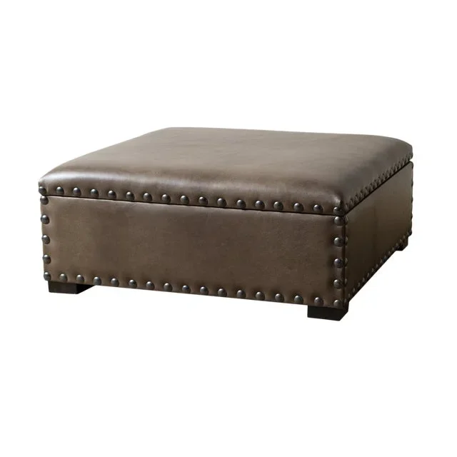 Modern Finneas Leather Ottoman