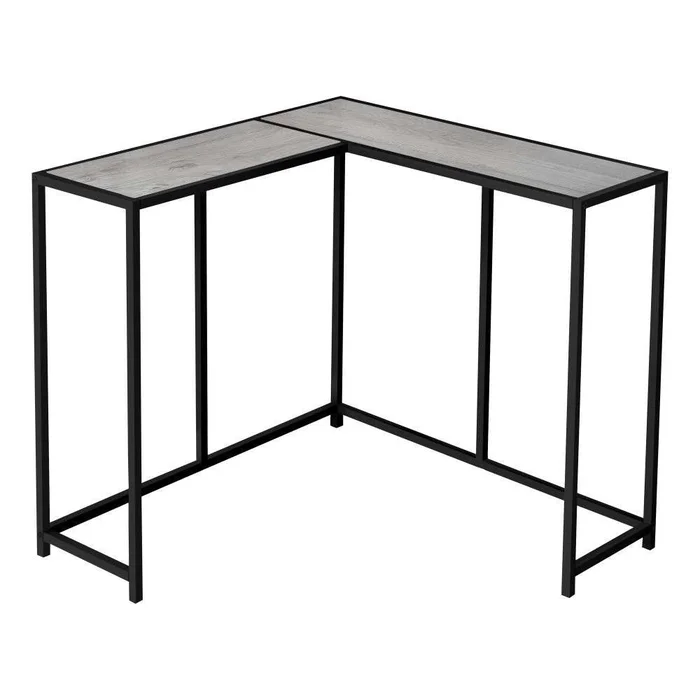 Monarch Specialties – Accent Table, Console, Entryway, Narrow, Corner, Living Room, Bedroom, Metal, Laminate, Grey, Black, Contemporary, Modern – I-2156