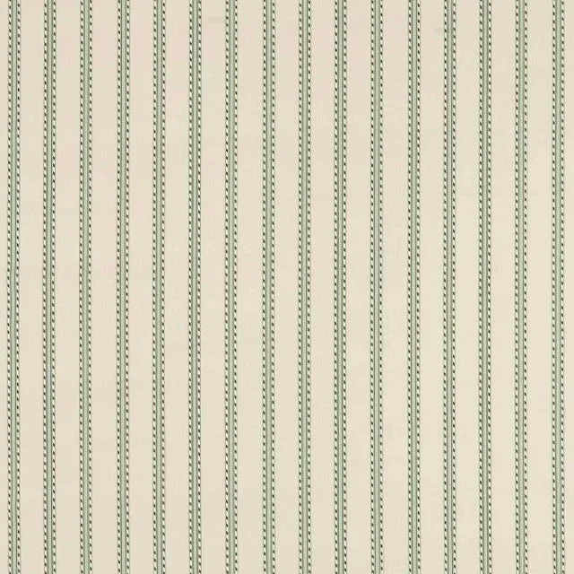 Morris & Co Holland Park Stripe Fabric in Sage/Linen
