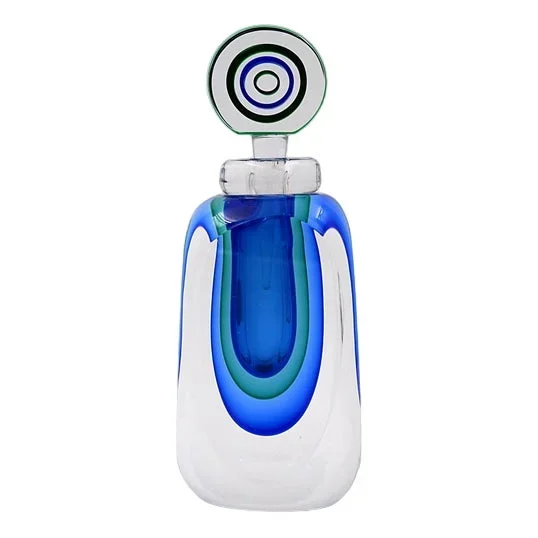 Murano Sommerso Glass Perfume Bottle by Luigi Onesto