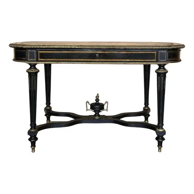 Napoleon III Ebonized Writing Desk Table, 1850s
