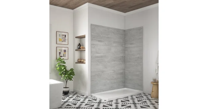 Ove Decors Misty 59-11/16″ X 32″ X 80″ Four Panel Corner Shower Wall Kit