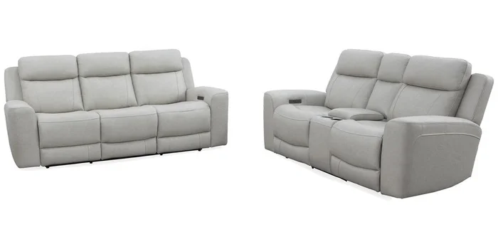 Parker Living – Calgary – Stone Power Reclining Sofa and Loveseat – MCGR-32PH-STNE