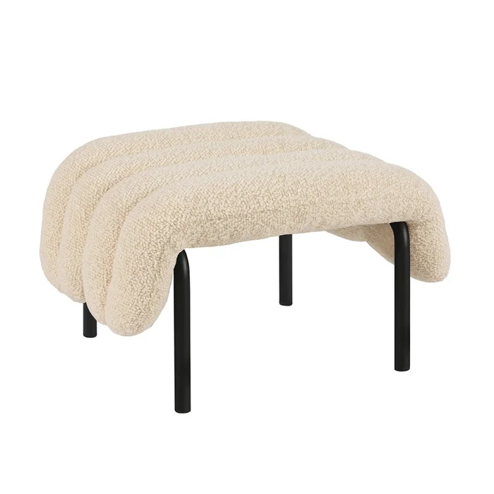 Puffy Eggshell Ottoman
