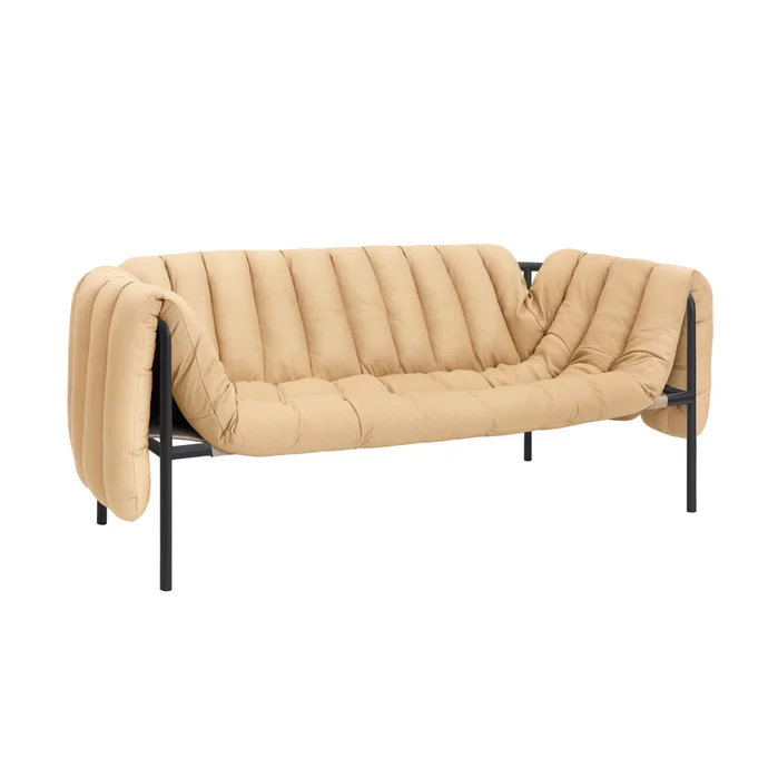 Puffy Sand Leather 2.5-Seater Sofa