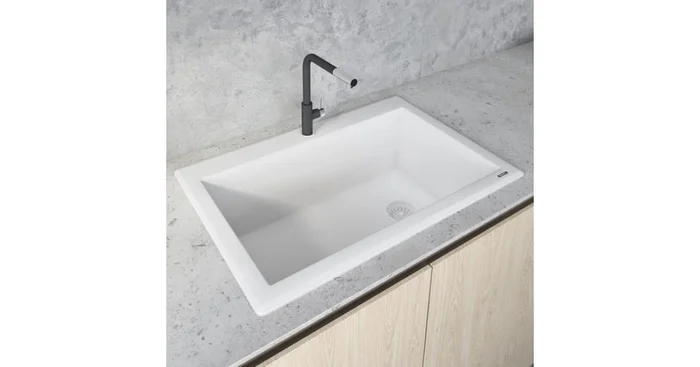 Ruvati epiGranite 33″ Drop In Single Basin Granite Composite Kitchen Sink with Sound Dampening