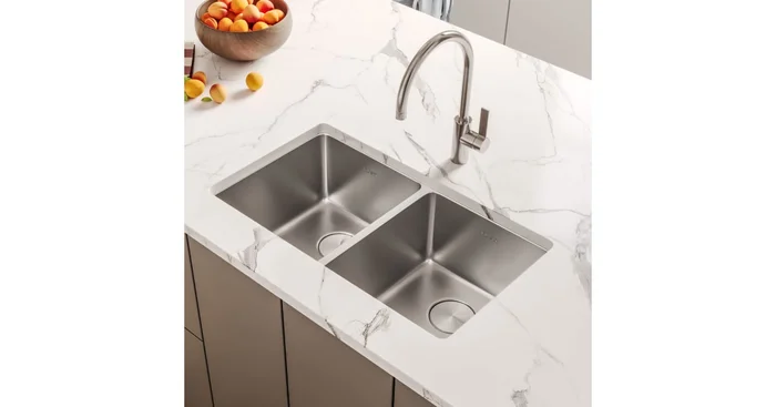 Ruvati Modena 28″ Undermount Double Basin 16 Gauge Stainless Steel Kitchen Sink with 2 Basin Racks and 2 Basket Strainers
