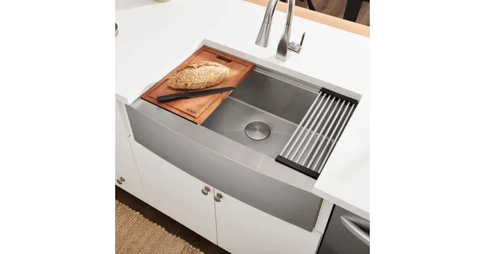Ruvati Verona 27″ Farmhouse Single Basin Stainless Steel Kitchen Sink