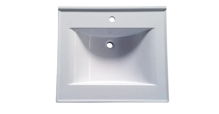 Sagehill Designs Premier 25″ Cultured Marble Vanity Top with Integrated Sink and Single Faucet Hole