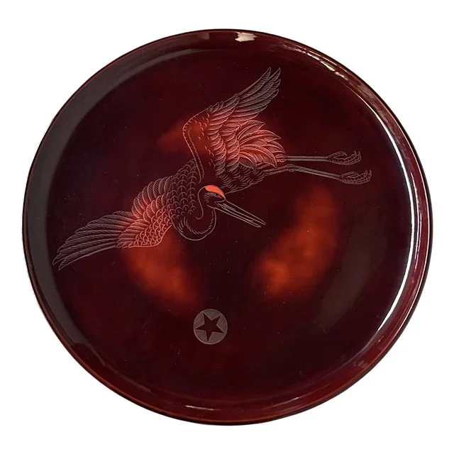 Shōwa Lacquered Wood Serving Tray, Japan, 1970s