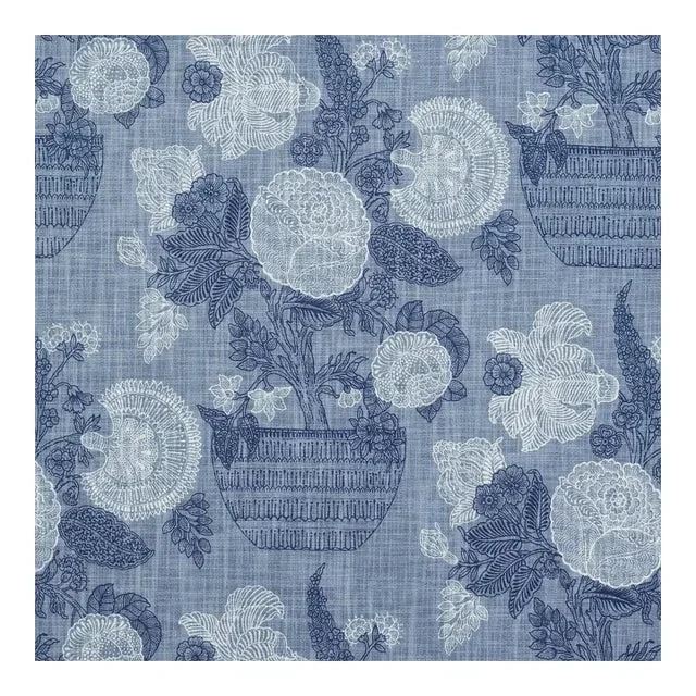 Shy Yard Remnant of Thibaut Tullamore Fabric in Blue