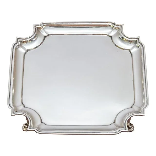 Small George V Art Deco Sterling Silver Tray from Asprey & Co., 1931