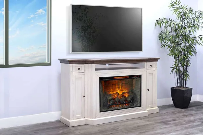 Sunny Designs – 72in Media Console with Electric Fireplace – K3650MB-2S