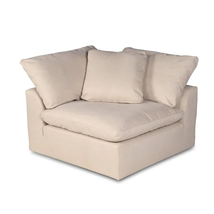 Sunset Trading – Contemporary Puff Collection 6PC Modular U-Shaped Pit Sectional Sofa Tan/Beige – SU-1458-84-3C-1A-2O