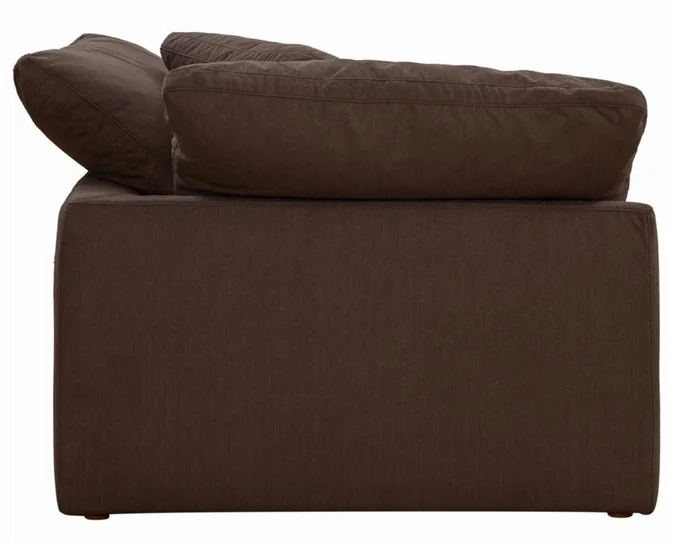 Sunset Trading – Contemporary Puff Collection Slipcover Only for 2PC 88in Sectional Sofa Brown – SU-1458SC-88-2C