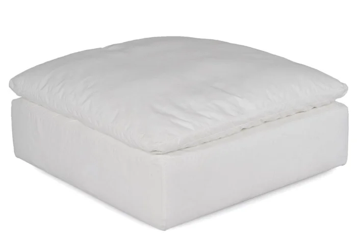 Sunset Trading – Contemporary Puff Collection Slipcover Only for 44in Square Modular Ottoman White – SU-145830SC-391081