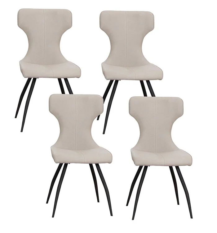Sunset Trading – Echo Upholstered Dining Chairs (Set of 4) – Taupe/Matte Black Legs – CR-G5124-03-4