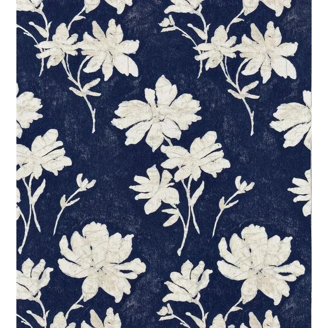 The House of Scalamandré Flore Batik Fabric, Indigo