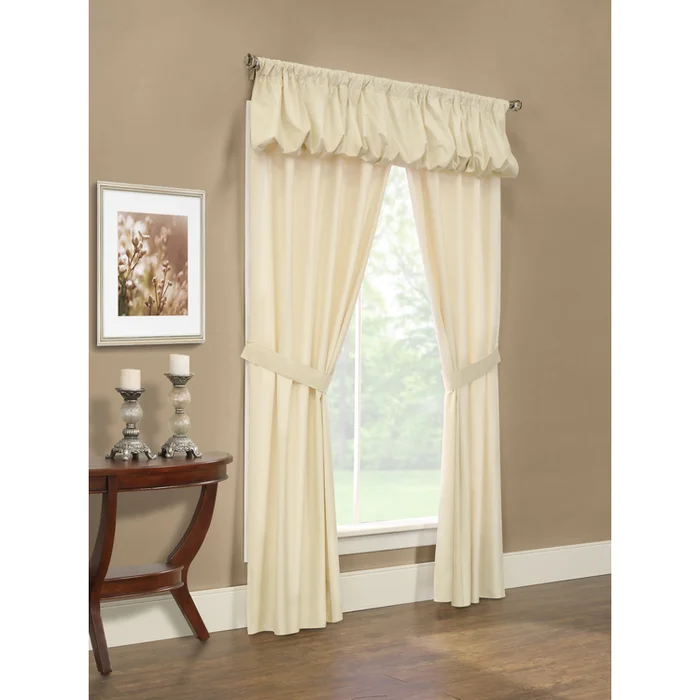Thermalogic Prescott Rod Pocket Curtain Panel Window Dressing Set 80 x 84 in Ivory